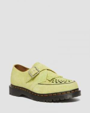 Dr Doc Martens Ramsey Gamuza Kiltie Hebilla Creepers (Desert Oasis Gamuza) Verdes | MU20-K5VR