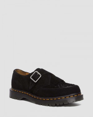 Dr Doc Martens Ramsey Gamuza Kiltie Hebilla Creepers (Desert Oasis Gamuza) Negros | SZ92-N9EL