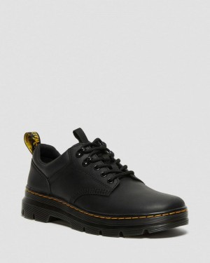 Dr Doc Martens Reeder Wyoming Cuero Utility Shoes (Wyoming) Negros | WD15-M3TP