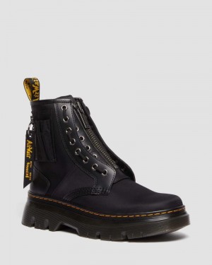 Dr Doc Martens Tarik Alpha Industries Cuero & Nylon Utility Boots Negros | SV90-W5TT