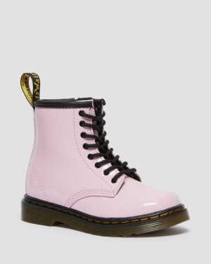 Dr Doc Martens Toddler 1460 Charol Cuero Encaje Up Boots (Charol Cuero) Rosas | JH54-A6MW