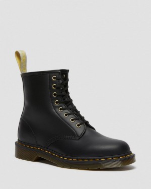 Dr Doc Martens Vegan 1460 Felix Encaje Up Boots (Felix Rub Off) Negros | AP93-B0IF