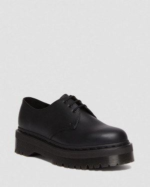 Dr Doc Martens Vegan 1461 Mono Felix Plataforma Shoes (Felix Rub Off) Negros | LS10-Q6JW