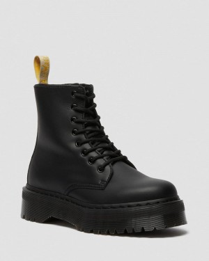 Dr Doc Martens Vegan Jadon II Boot Mono Platforms (Felix Rub Off) Negros | SX40-B6VV