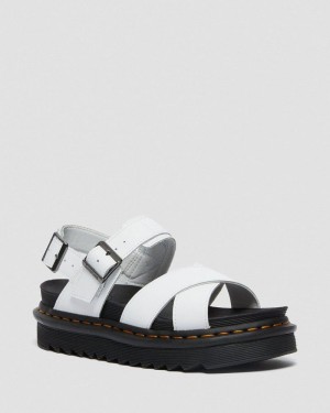 Dr Doc Martens Voss II - Cuero Correa Sandals (Hydro Cuero) Blancos | MI56-X0RJ