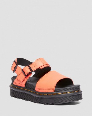 Dr Doc Martens Voss Pisa Cuero Correa Sandals (Pisa) Coral | HZ41-S0BJ