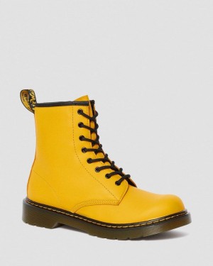 Dr Doc Martens Youth 1460 Cuero Encaje Up Boots (Romario) Amarillos | NZ68-R1MZ