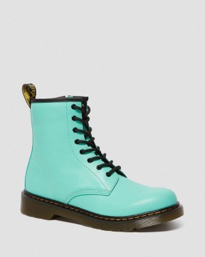 Dr Doc Martens Youth 1460 Cuero Encaje Up Boots (Romario) Verdes | XQ19-J0ZW