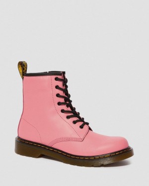 Dr Doc Martens Youth 1460 Cuero Encaje Up Boots (Romario) Rosas | YP98-I9VD