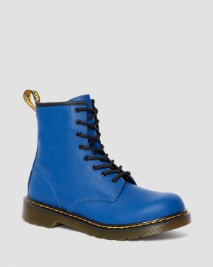 Dr Doc Martens Youth 1460 Cuero Encaje Up Boots (Romario) Azules | LT39-U0JF