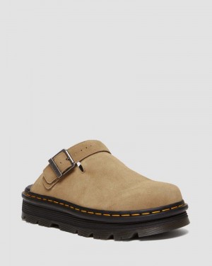 Dr Doc Martens Zebzag Gamuza Casuales Destalonadas Plataforma Mules (E.H.Gamuza) Savannah Tan | DH63-O1GH