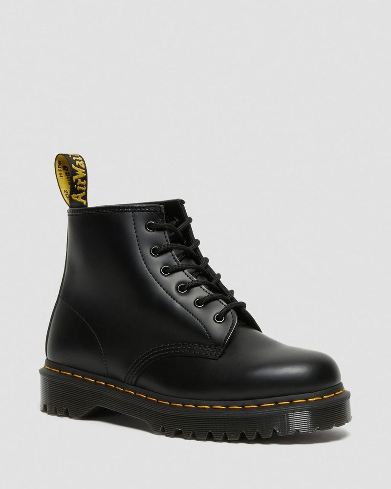 Dr Doc Martens 101 Bex Smooth Cuero Ankle Boots (Smooth Cuero) Negros | VK84-R5YU