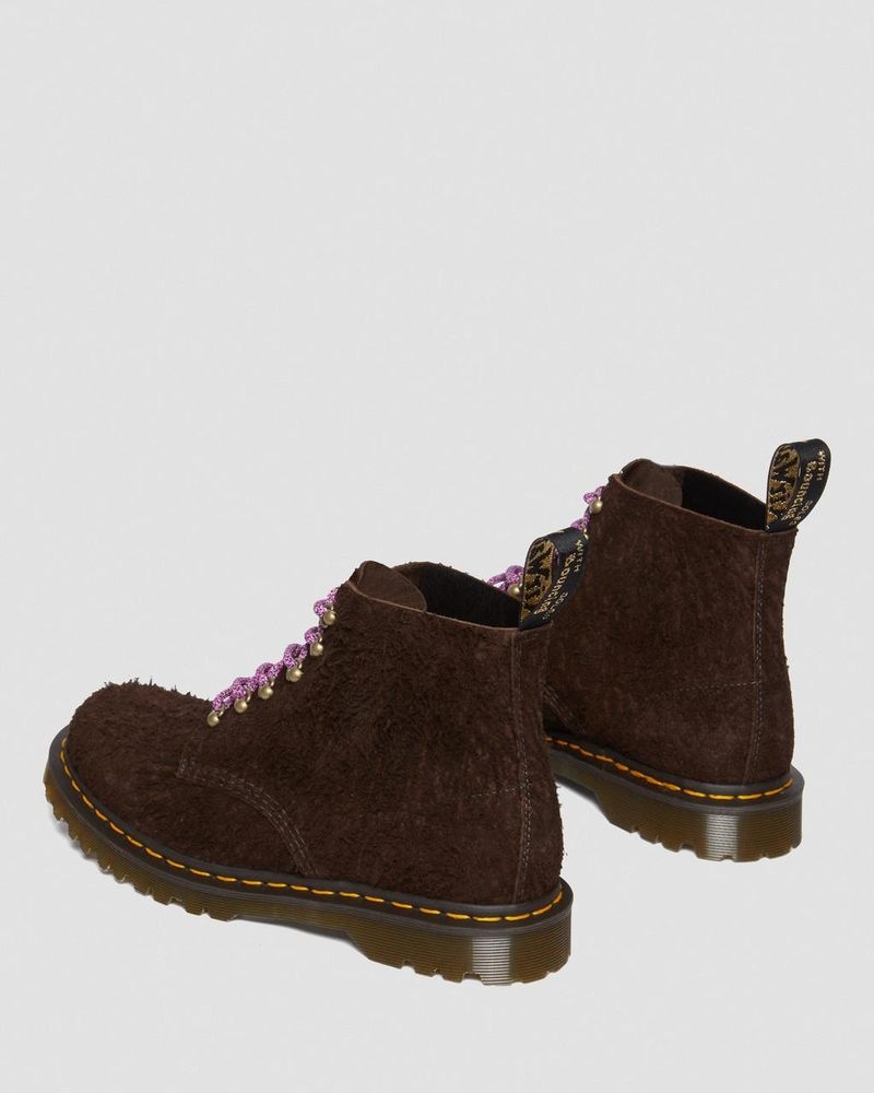 Dr Doc Martens 101 Made in England Hardware Gamuza Ankle Boots Marrom Oscuro | OG81-A2ZS