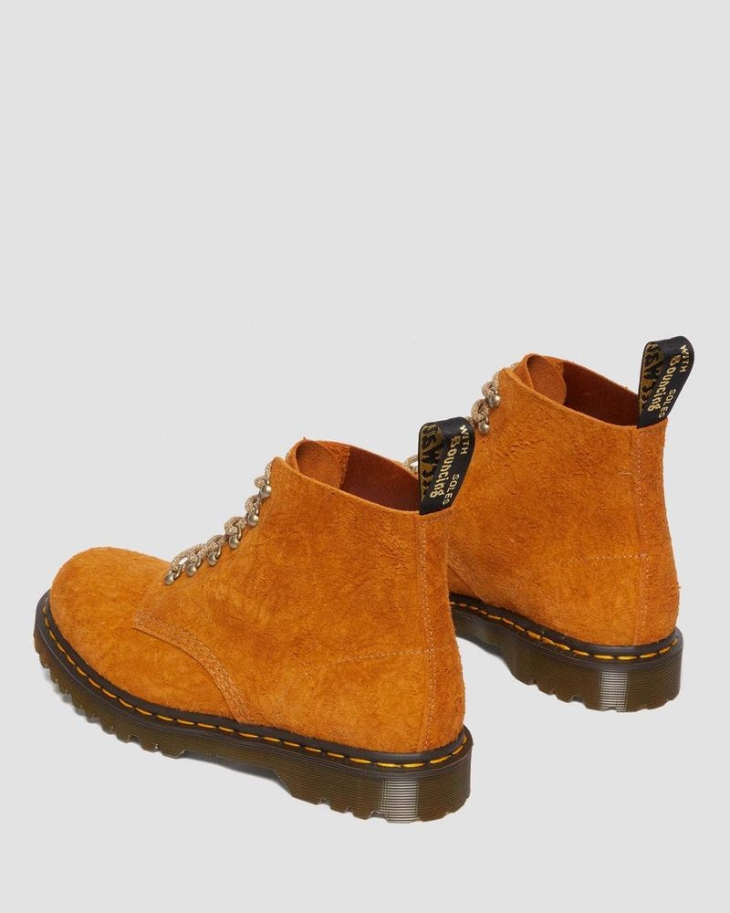 Dr Doc Martens 101 Made in England Hardware Gamuza Ankle Boots Amarillos | EN15-F0AP