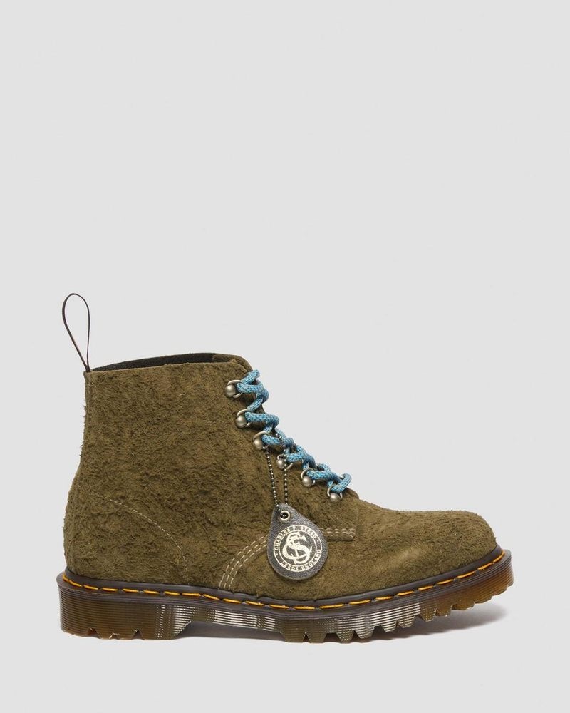 Dr Doc Martens 101 Made in England Hardware Gamuza Ankle Boots Verde Oliva | KQ89-U6JV