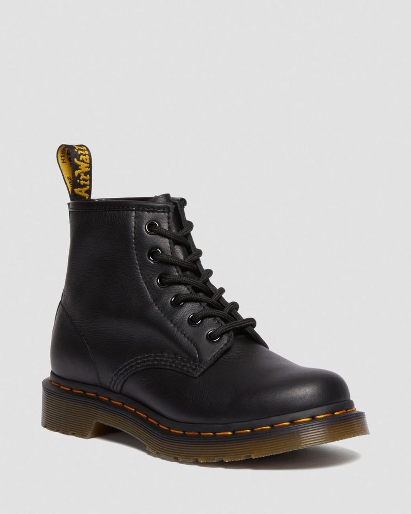 Dr Doc Martens 101 Virginia Cuero Ankle Boots (Virginia) Negros | GA16-I9XJ