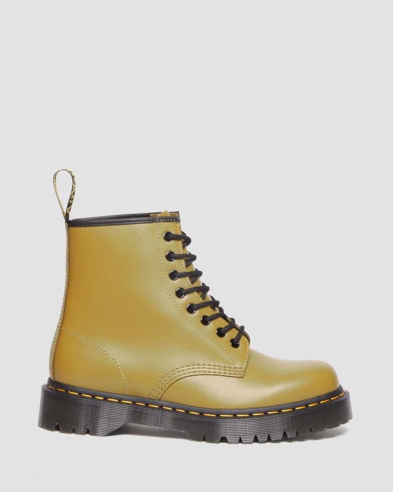 Dr Doc Martens 1460 Bex Smooth Cuero Encaje Up Boots (Smooth Cuero) Verde Oliva | FA76-N4HE