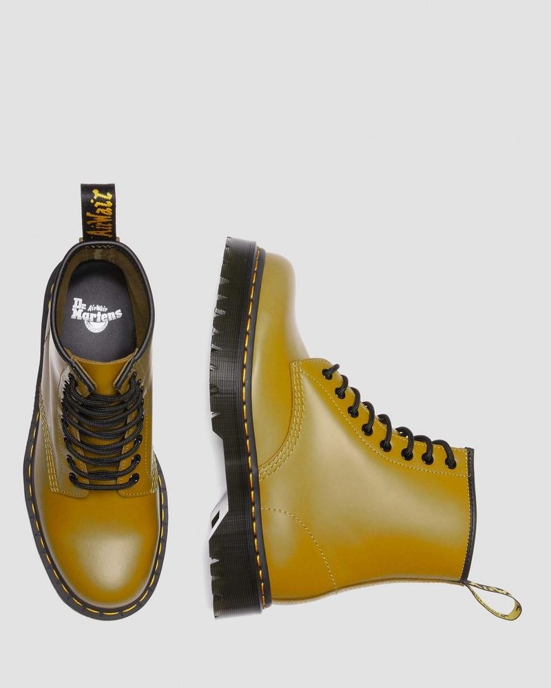 Dr Doc Martens 1460 Bex Smooth Cuero Encaje Up Boots (Smooth Cuero) Verde Oliva | FA76-N4HE