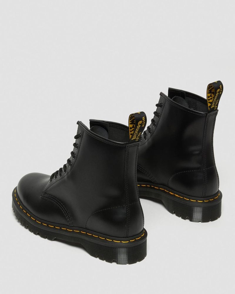 Dr Doc Martens 1460 Bex Smooth Cuero Encaje Up Boots (Smooth Cuero) Negros | DM57-K1SO