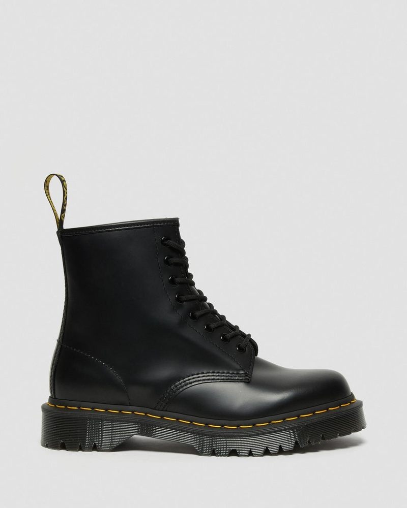 Dr Doc Martens 1460 Bex Smooth Cuero Encaje Up Boots (Smooth Cuero) Negros | DM57-K1SO