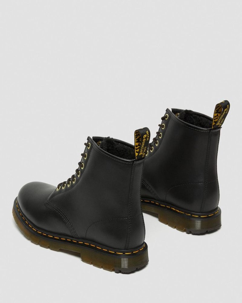 Dr Doc Martens 1460 DM's Wintergrip Cuero Encaje Up Boots (Blizzard Wp) Negros | NP43-V4RK