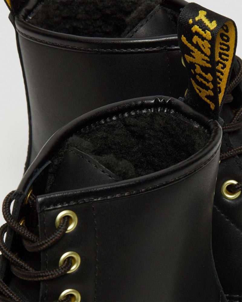 Dr Doc Martens 1460 DM's Wintergrip Cuero Encaje Up Boots (Blizzard Wp) Negros | NP43-V4RK