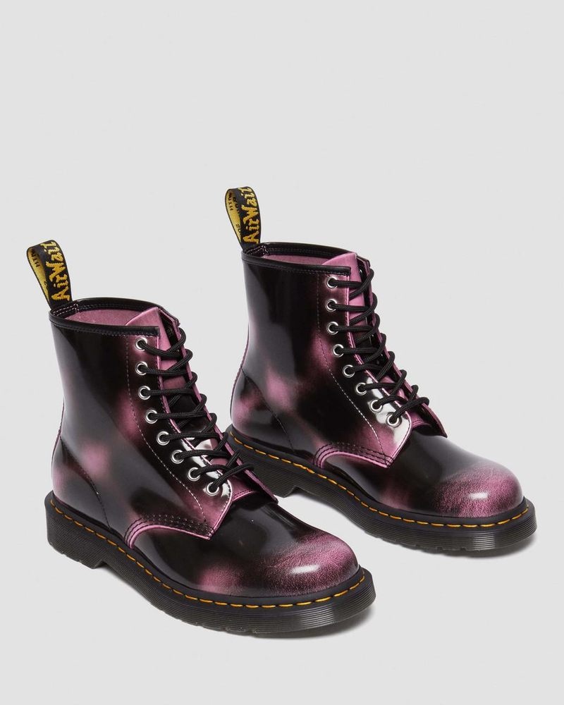 Dr Doc Martens 1460 Distressed Cuero Encaje Up Boots (Arcadia) Rosas | KG99-Q7SW