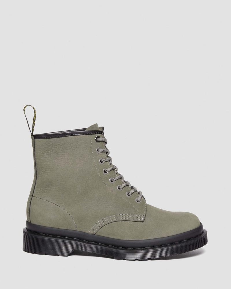 Dr Doc Martens 1460 Milled Nubuck Cuero Encaje Up Boots (Milled Nubuck Wp) Grises | OV11-E3MK