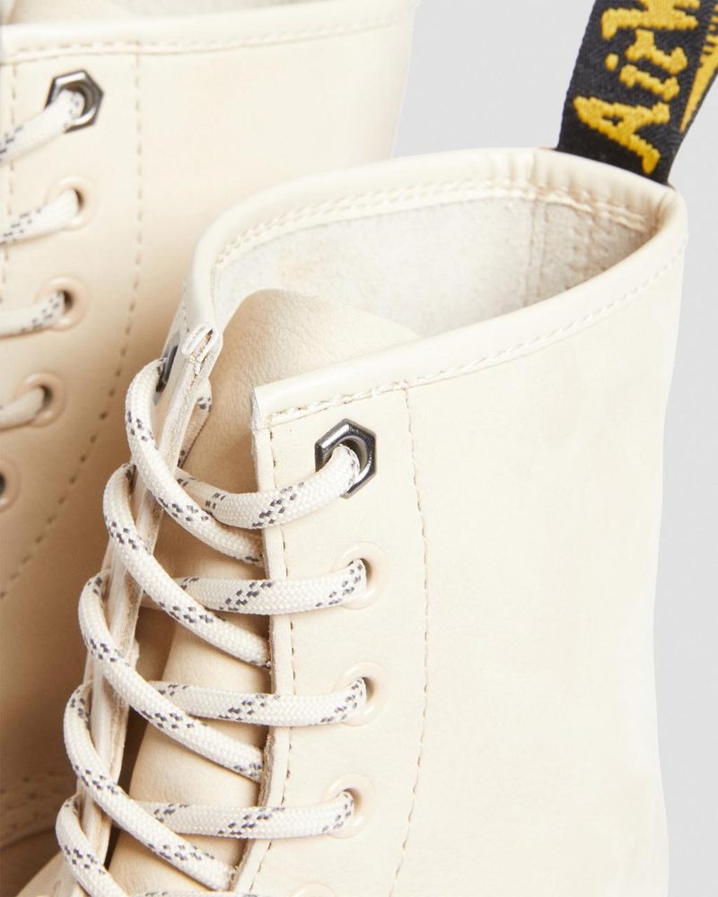 Dr Doc Martens 1460 Mono Milled Nubuck Cuero Encaje Up Boots (Milled Nubuck Wp) Beige | OP70-K1CH