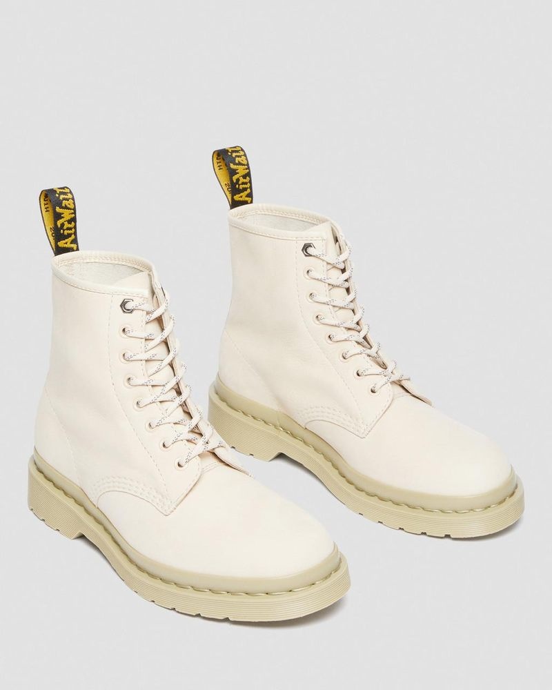 Dr Doc Martens 1460 Mono Milled Nubuck Cuero Encaje Up Boots (Milled Nubuck Wp) Beige | OP70-K1CH