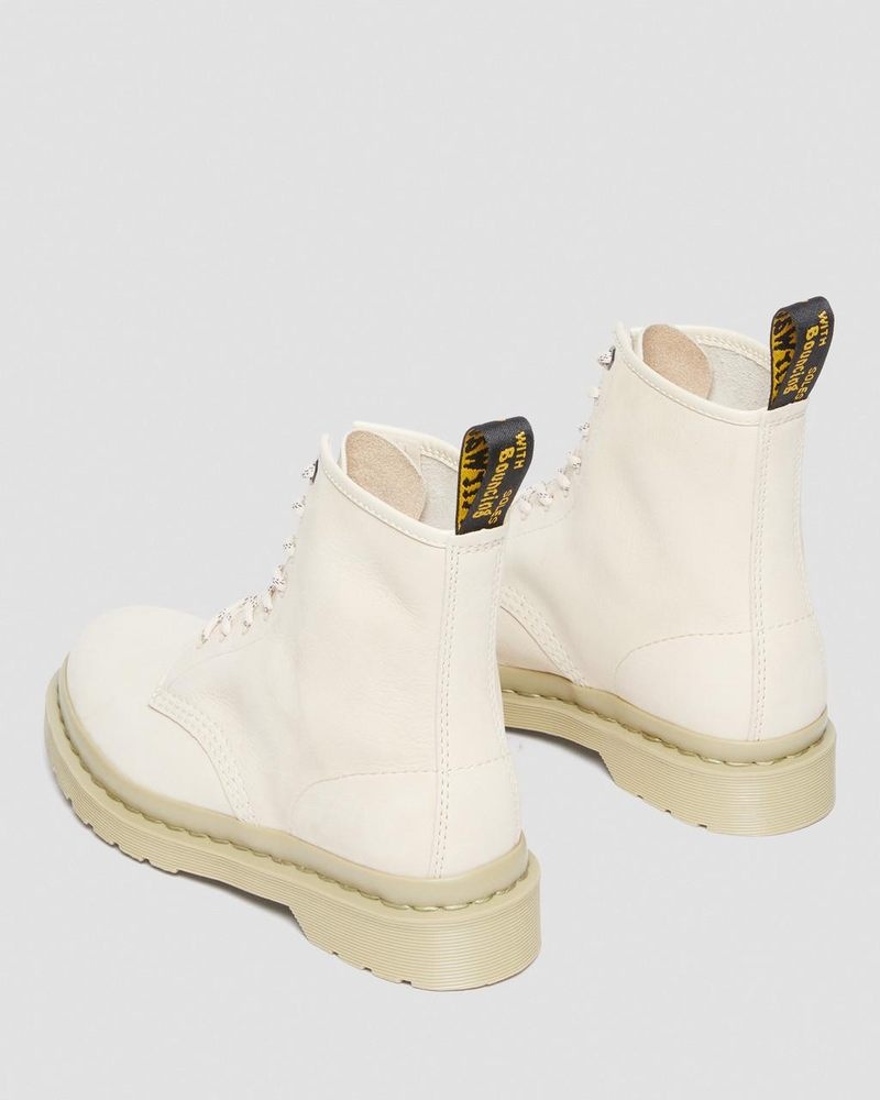 Dr Doc Martens 1460 Mono Milled Nubuck Cuero Encaje Up Boots (Milled Nubuck Wp) Beige | OP70-K1CH