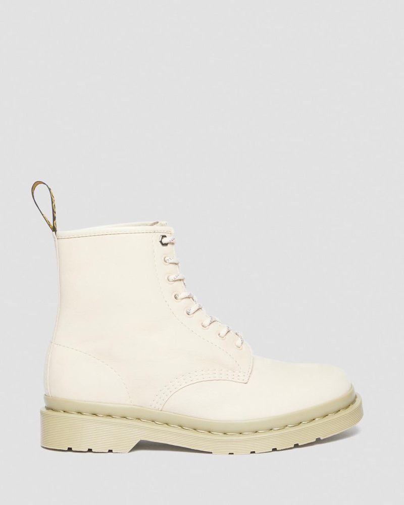 Dr Doc Martens 1460 Mono Milled Nubuck Cuero Encaje Up Boots (Milled Nubuck Wp) Beige | OP70-K1CH