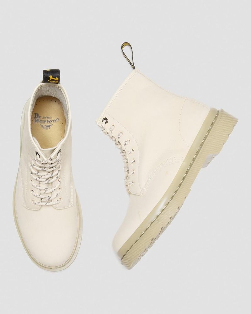 Dr Doc Martens 1460 Mono Milled Nubuck Cuero Encaje Up Boots (Milled Nubuck Wp) Beige | OP70-K1CH