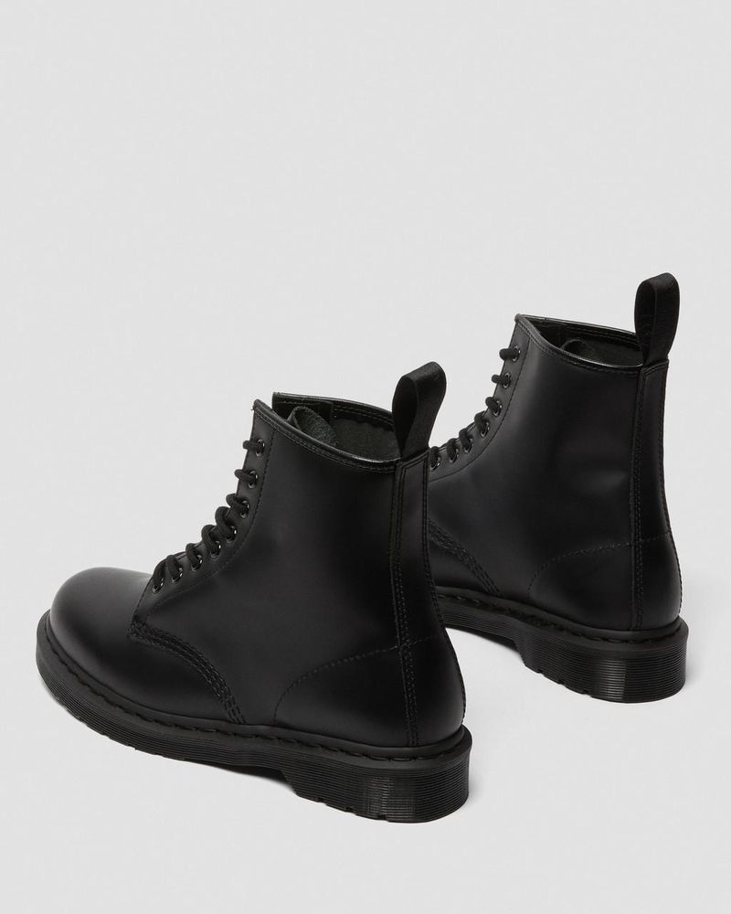 Dr Doc Martens 1460 Mono Smooth Cuero Encaje Up Boots (Smooth Cuero) Negros | PH02-V6GI