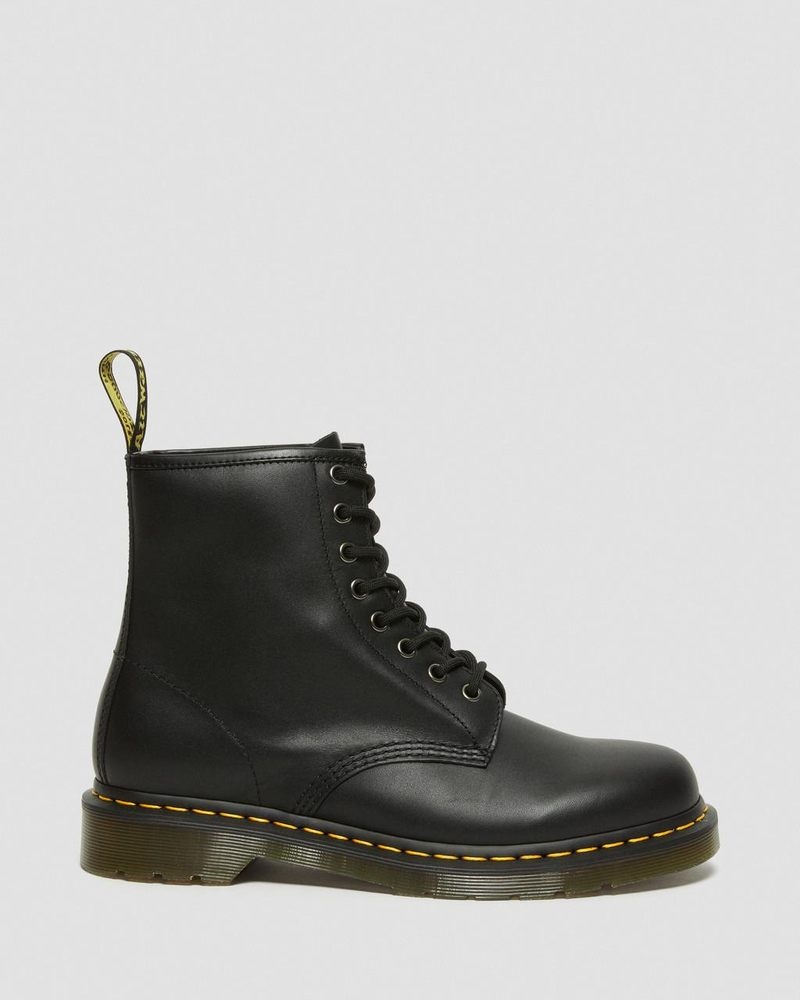 Dr Doc Martens 1460 Nappa Cuero Encaje Up Boots (Nappa Cuero) Negros | TK77-L6WH