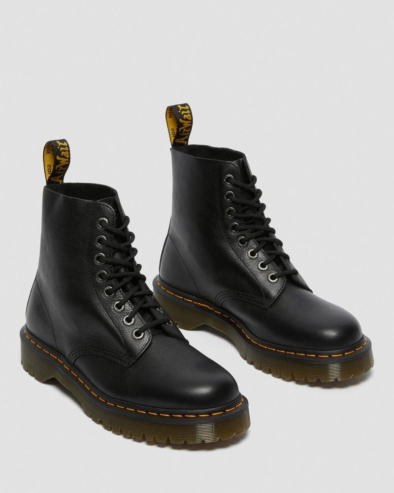 Dr Doc Martens 1460 Pascal Bex Pisa Cuero Encaje Up Boots (Pisa) Negros | VX90-J8VH