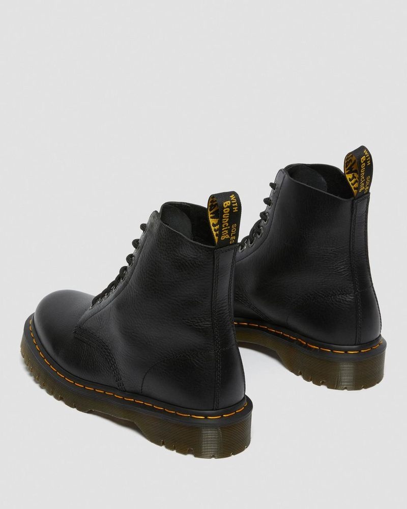 Dr Doc Martens 1460 Pascal Bex Pisa Cuero Encaje Up Boots (Pisa) Negros | VX90-J8VH