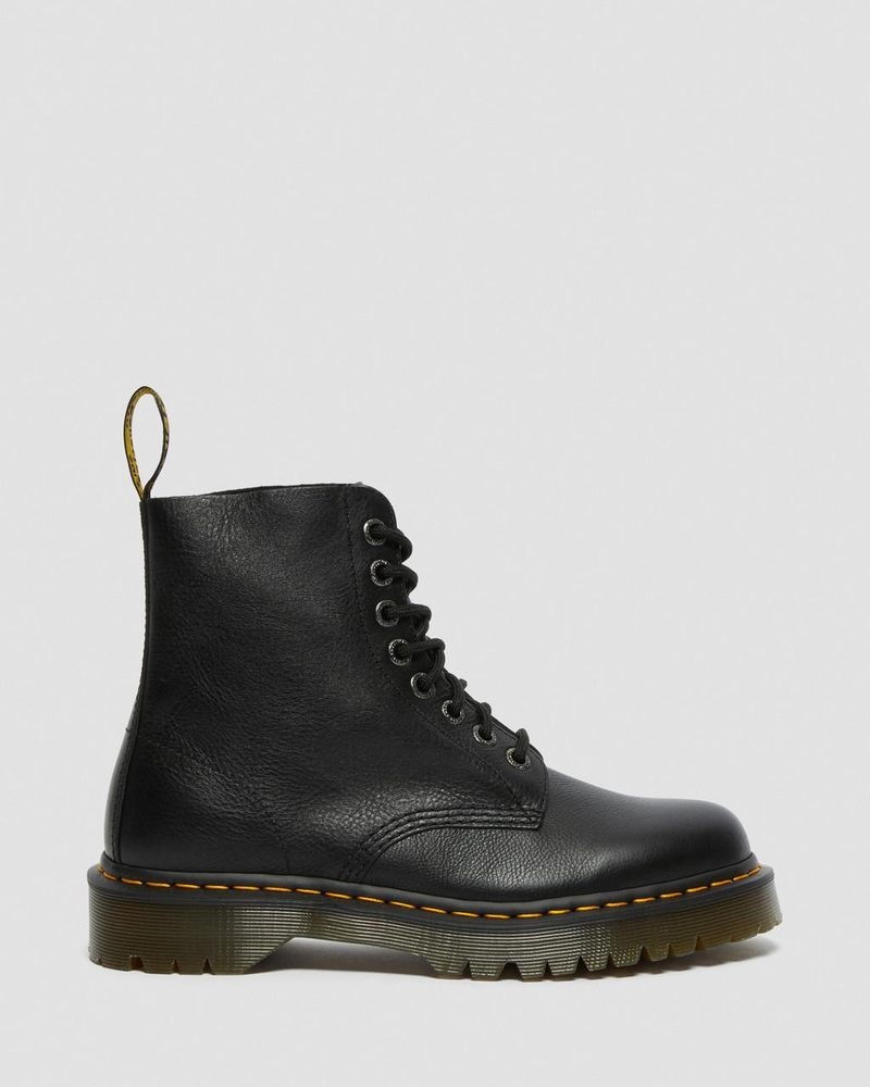 Dr Doc Martens 1460 Pascal Bex Pisa Cuero Encaje Up Boots (Pisa) Negros | VX90-J8VH