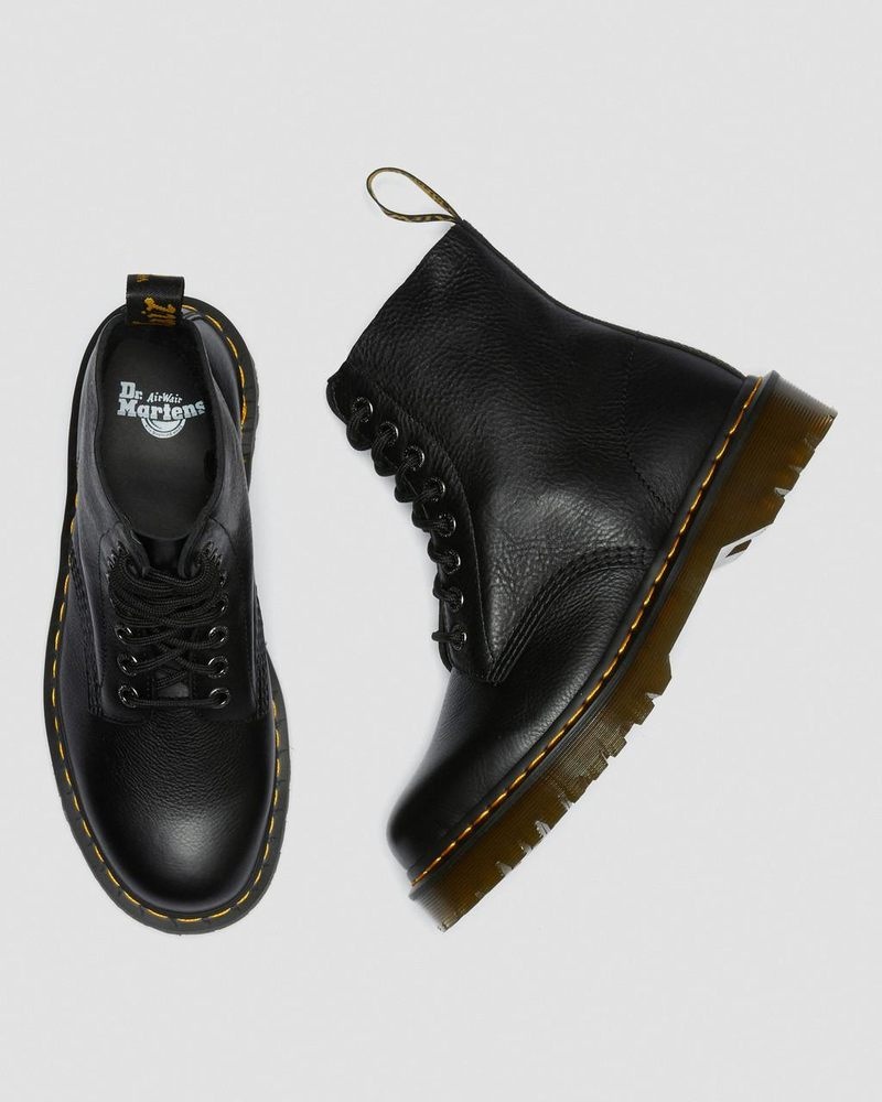 Dr Doc Martens 1460 Pascal Bex Pisa Cuero Encaje Up Boots (Pisa) Negros | VX90-J8VH