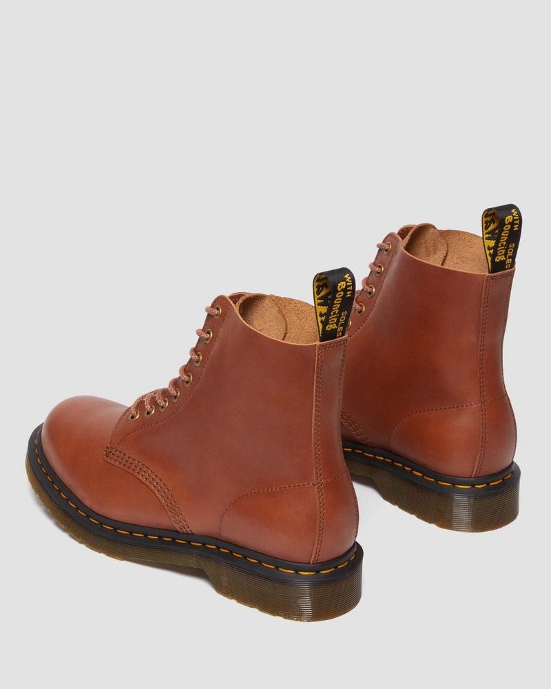 Dr Doc Martens 1460 Pascal Carrara Cuero Encaje Up Boots (Carrara) Saddle Tan | KK98-Y2RT