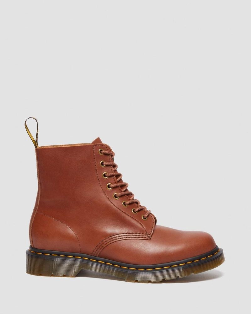 Dr Doc Martens 1460 Pascal Carrara Cuero Encaje Up Boots (Carrara) Saddle Tan | KK98-Y2RT