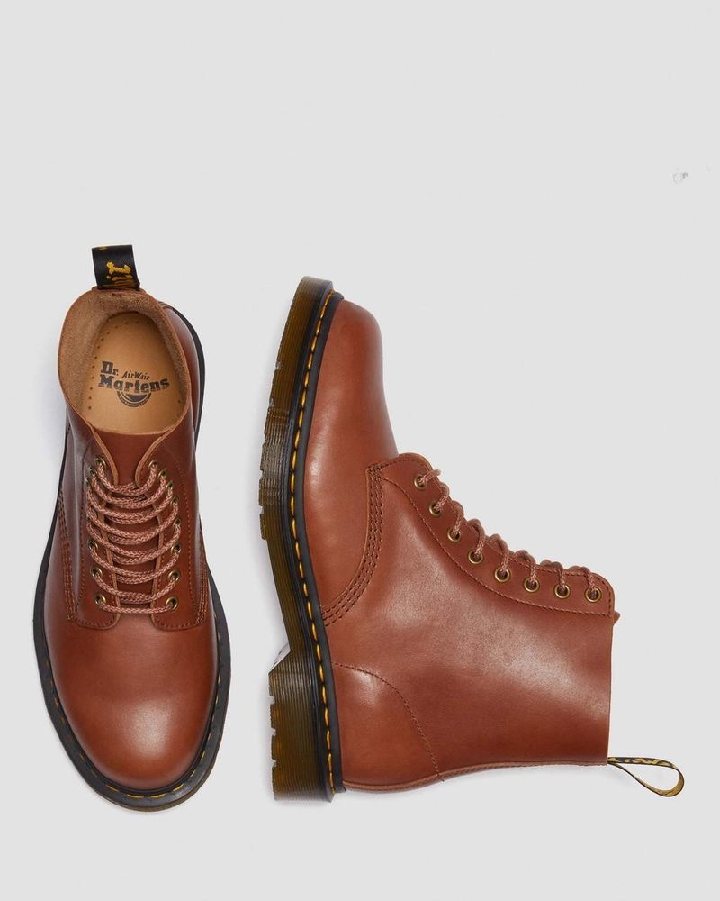 Dr Doc Martens 1460 Pascal Carrara Cuero Encaje Up Boots (Carrara) Saddle Tan | KK98-Y2RT