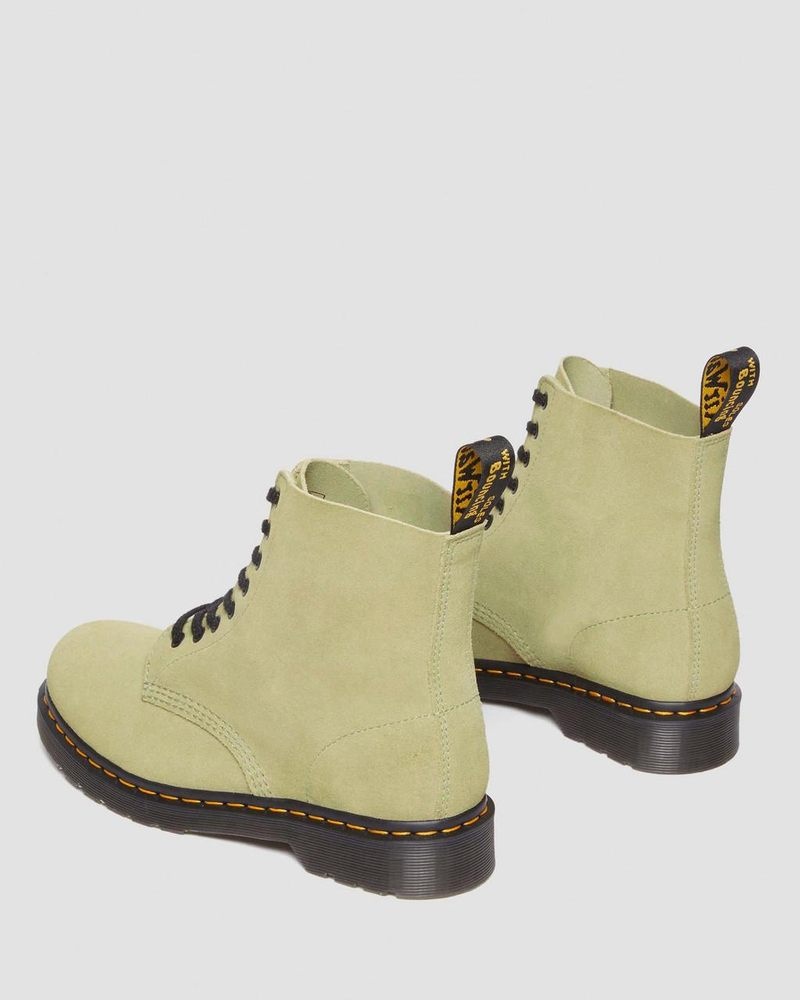 Dr Doc Martens 1460 Pascal Gamuza Encaje Up Boots (E H Gamuza+E H Gamuza Mb) Verde Oliva | MK77-Y5XZ