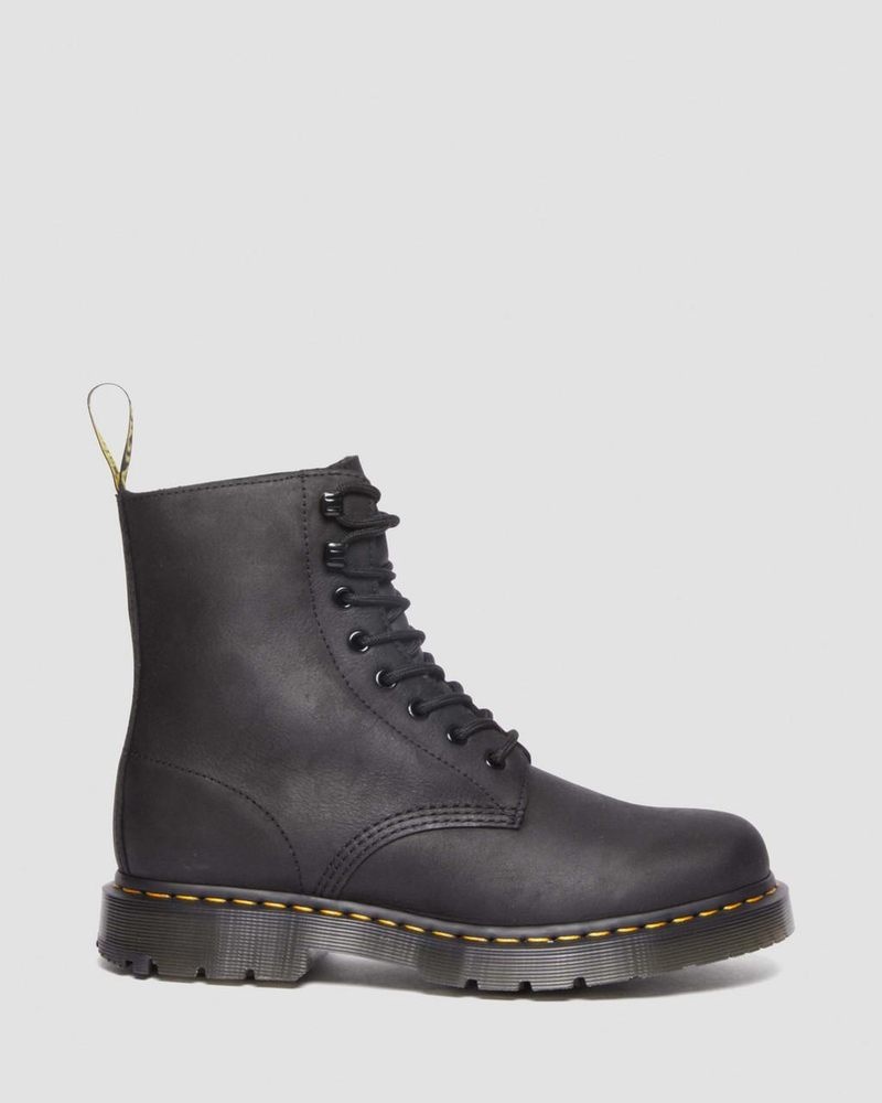 Dr Doc Martens 1460 Pascal Wintergrip Outlaw Cuero Encaje Up Boots (Outlaw) Negros | WY88-P5PJ