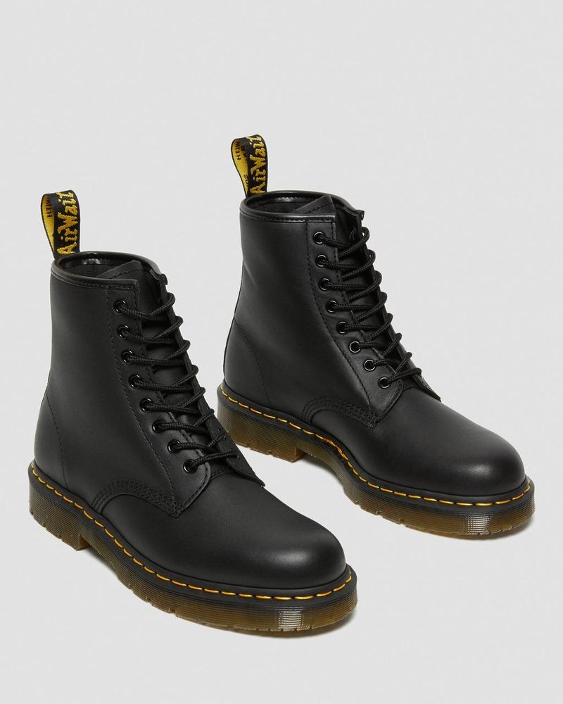 Dr Doc Martens 1460 Slip Resistant Cuero Encaje Up Boots (Industrial Full Grain) Negros | OV31-B3GP