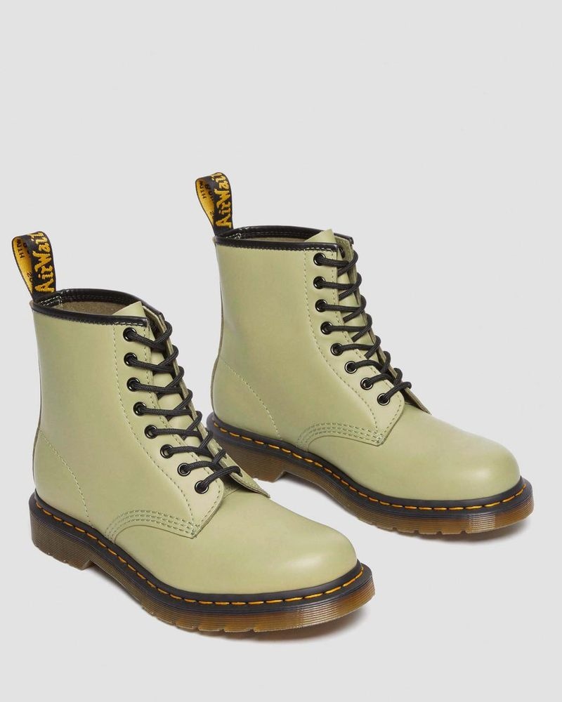 Dr Doc Martens 1460 Smooth Cuero Encaje Up Boots (Smooth Cuero) Verde Oliva | OC12-F8SH