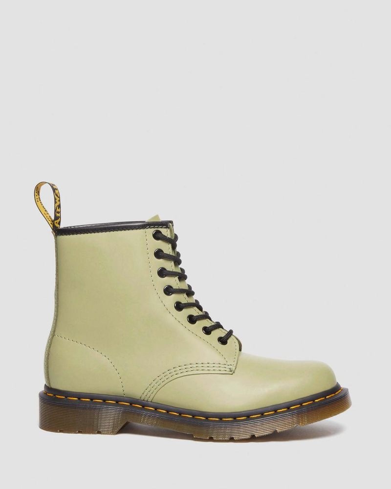 Dr Doc Martens 1460 Smooth Cuero Encaje Up Boots (Smooth Cuero) Verde Oliva | OC12-F8SH