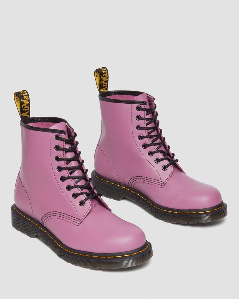 Dr Doc Martens 1460 Smooth Cuero Encaje Up Boots (Smooth Cuero) Morados | TB89-K2JM