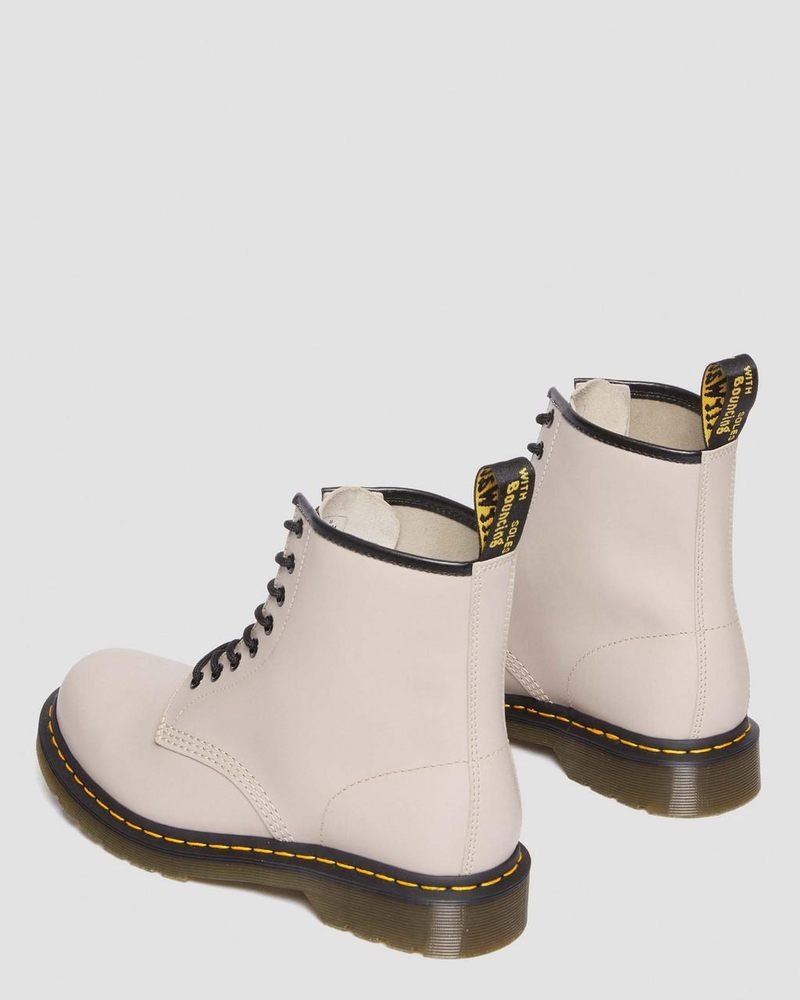 Dr Doc Martens 1460 Smooth Cuero Encaje Up Boots (Smooth Cuero) Vintage Taupe | YU37-H6NN