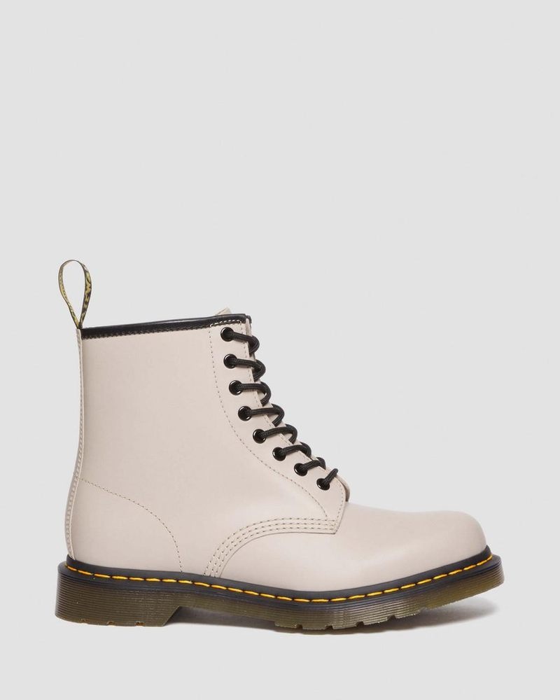 Dr Doc Martens 1460 Smooth Cuero Encaje Up Boots (Smooth Cuero) Vintage Taupe | YU37-H6NN